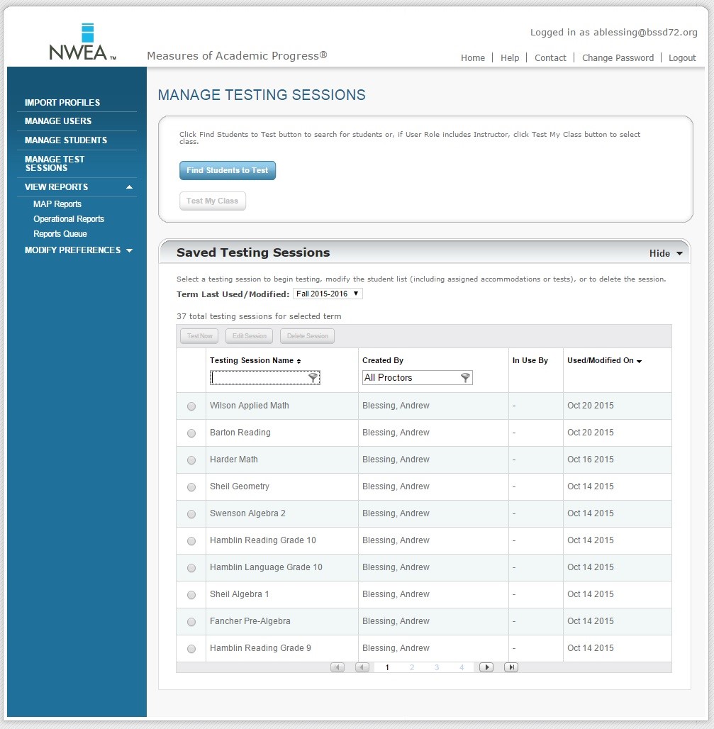 MAP Testing Instructions NWEA – Bssd72